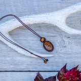 Cobra (Calligraphy) Jasper & Tiger's Eye Mystic Duet necklace