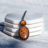 Cobra (Calligraphy) Jasper & Tiger's Eye Mystic Duet necklace
