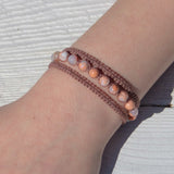 Cotton Candy Agate Earthy Embrace bracelet