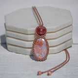 Cotton Candy Agate & Rhodochrosite Mystic Duet Necklace