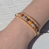 Crazy Lace Agate Earthy Embrace bracelet