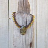 Luminous Moss Fifth Chakra's choker necklace