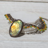 Luminous Moss Fifth Chakra's choker necklace