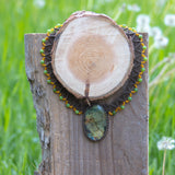 Luminous Moss Fifth Chakra's choker necklace
