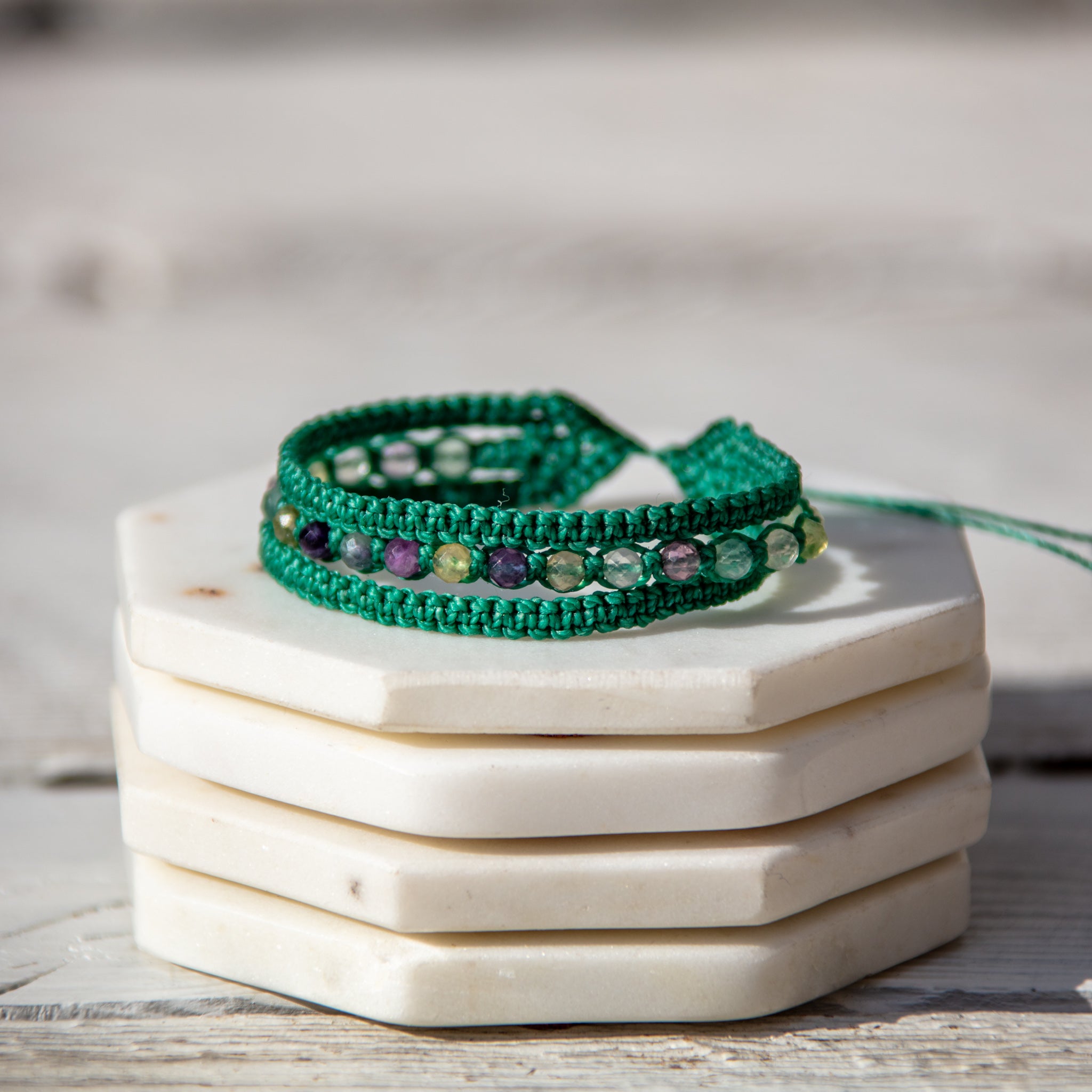 fluorite earthy embrace bracelet