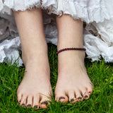 Garnet Gemstone Anklet