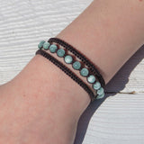 Green Angelite Earthy Embrace Bracelet