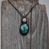 Green Angelite & Pink Opal Mystic Duet Necklace