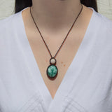 Green Angelite & Pink Opal Mystic Duet Necklace
