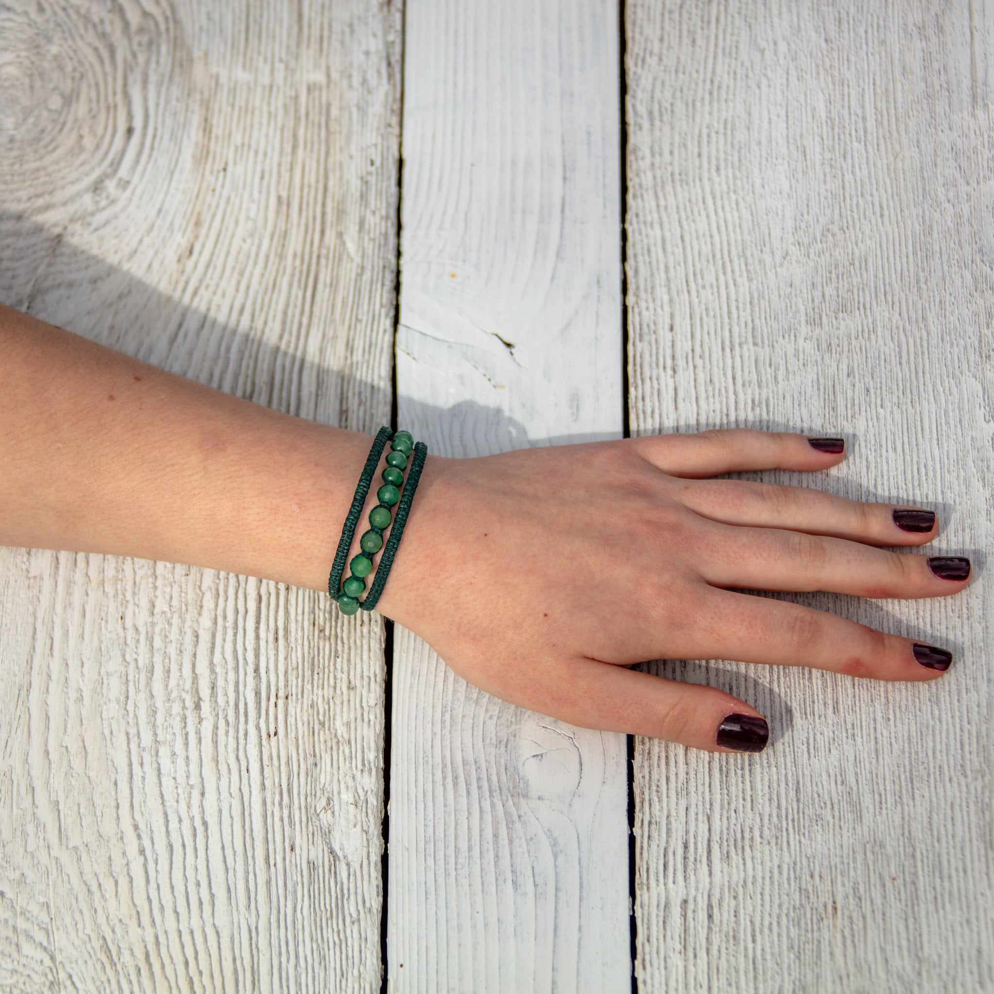 green aventurine earthy embrace bracelet piece 