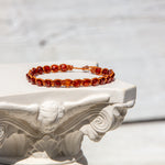 hessonite garnet bling bijou bracelet 