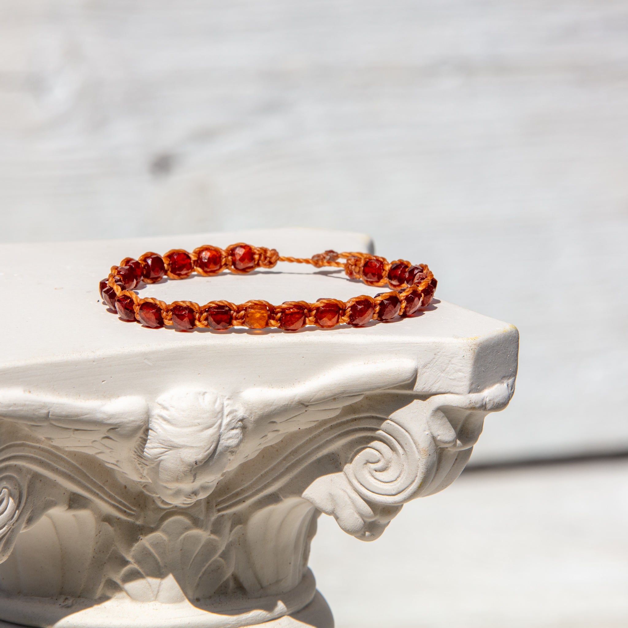 hessonite garnet bling bijou bracelet 