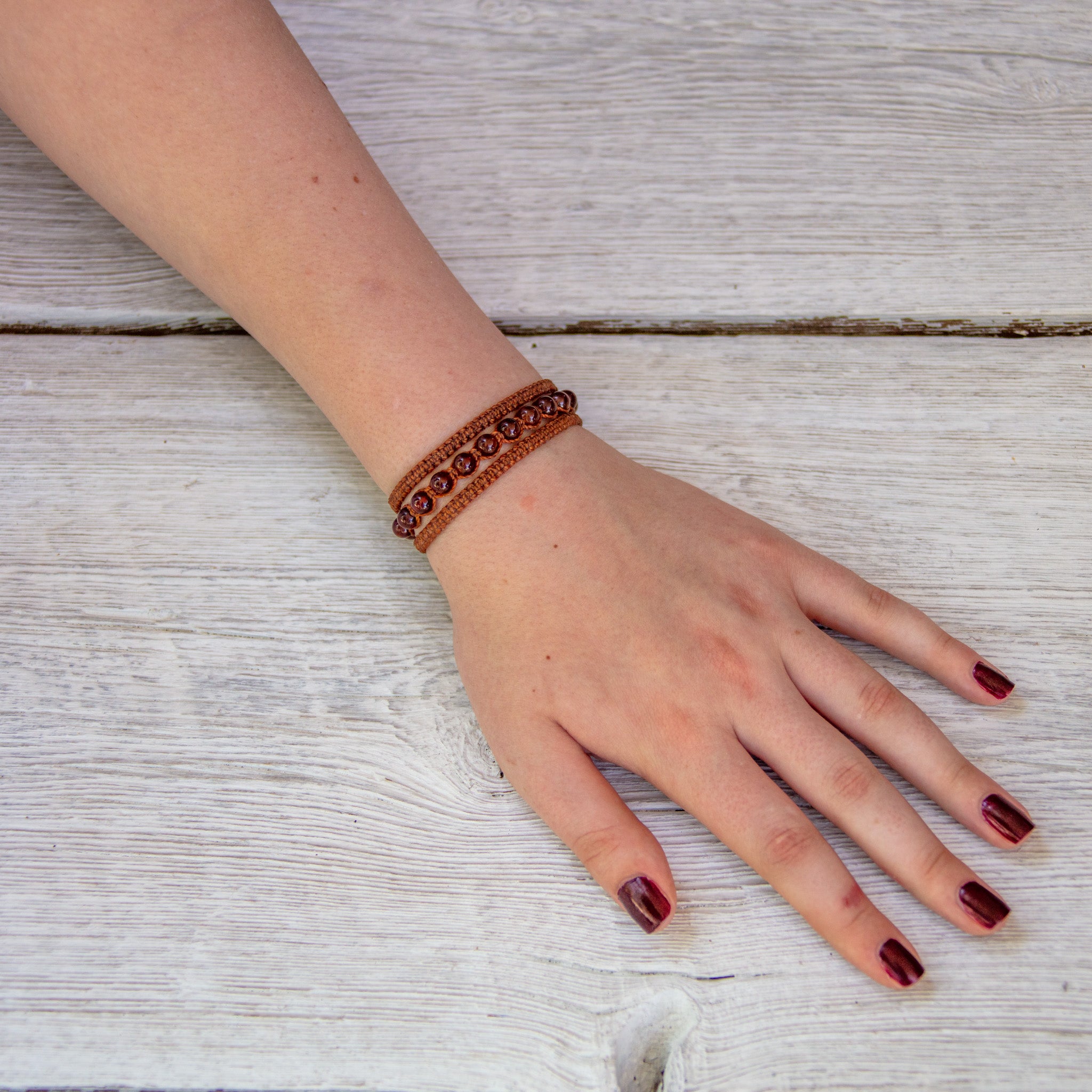 hessonite garnet earthy embrace bracelet