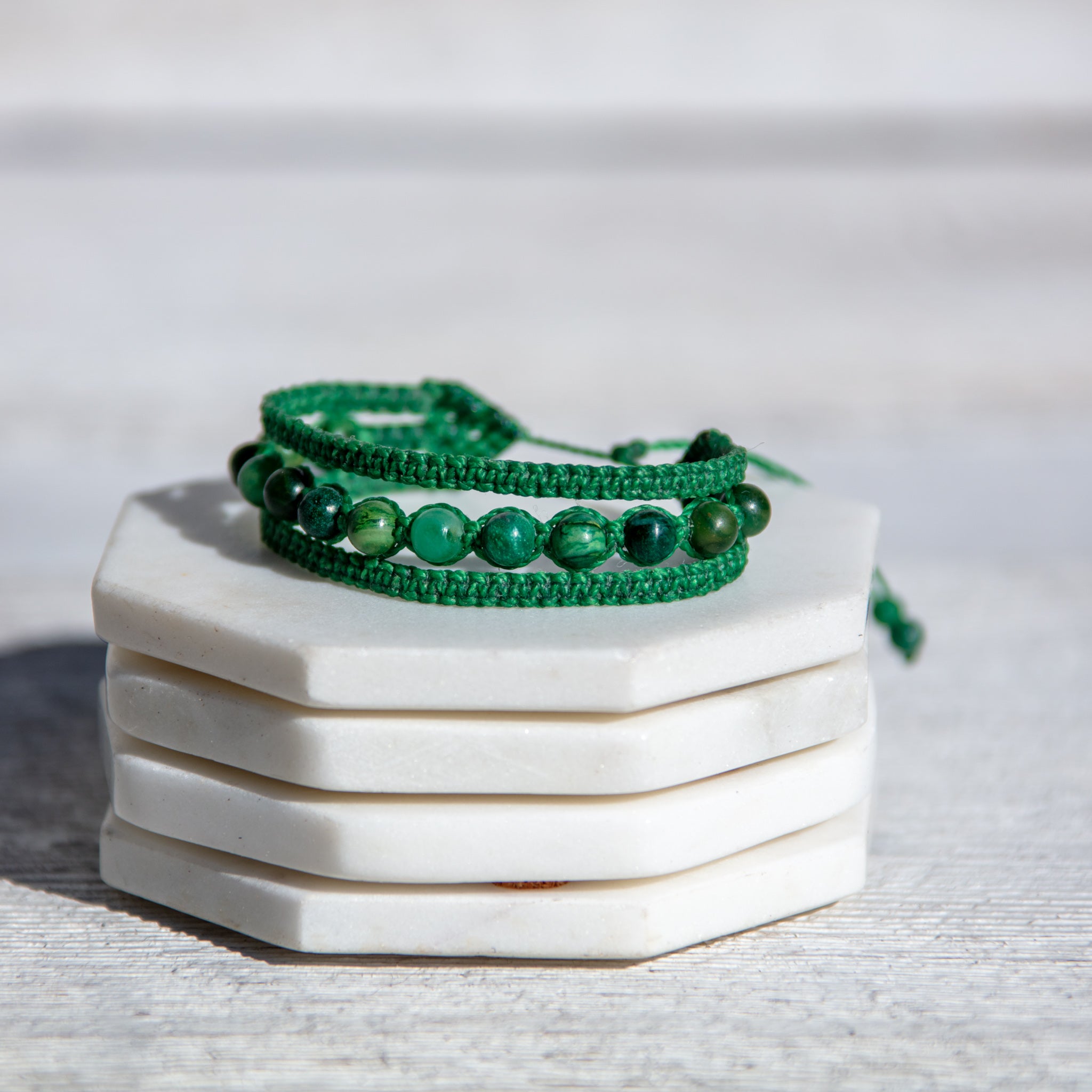 african jade earthy embrace bracelet