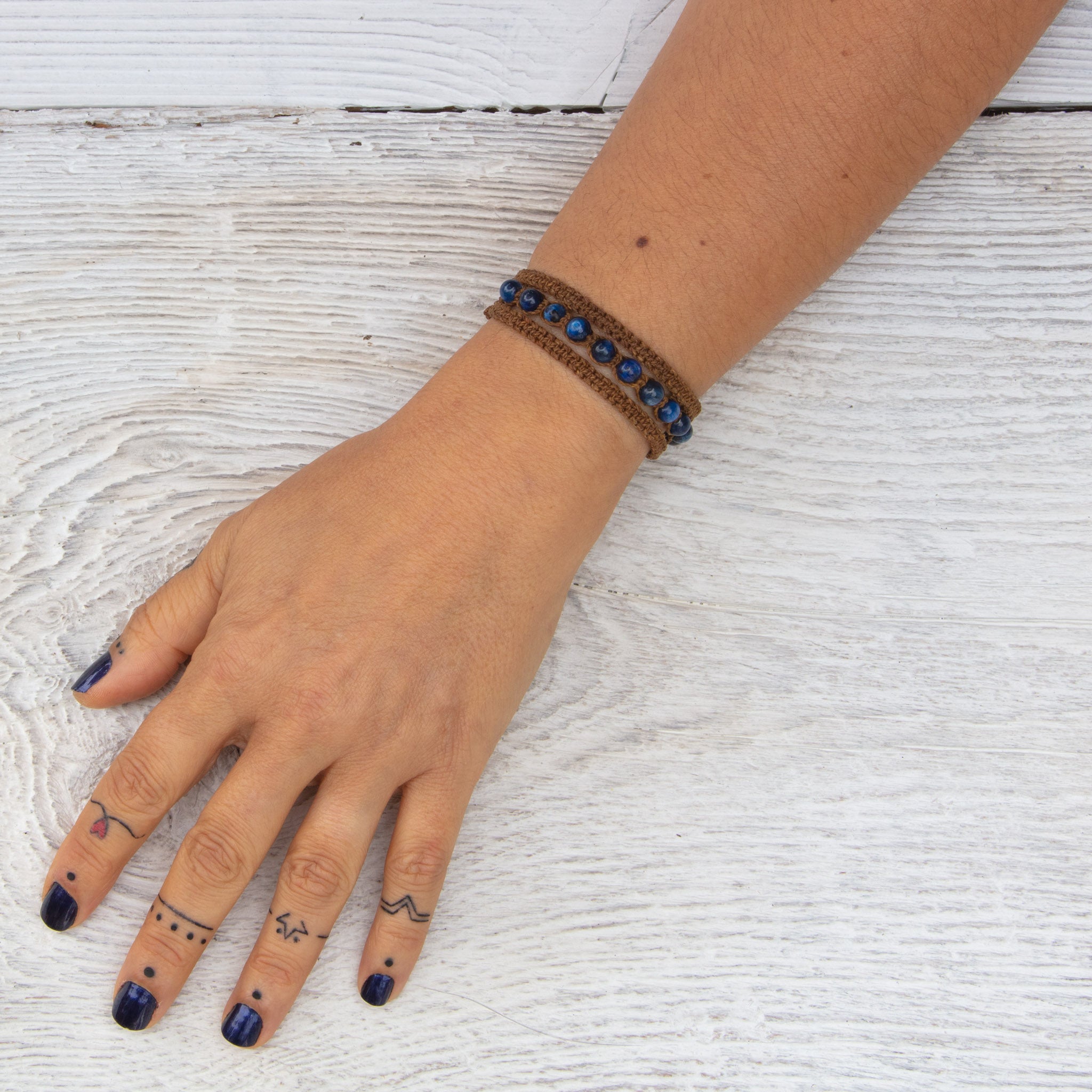 kyanite sepia earthy embrace bracelet