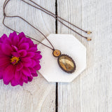 Golden Labradorite & Citrine Mystic Duet necklace