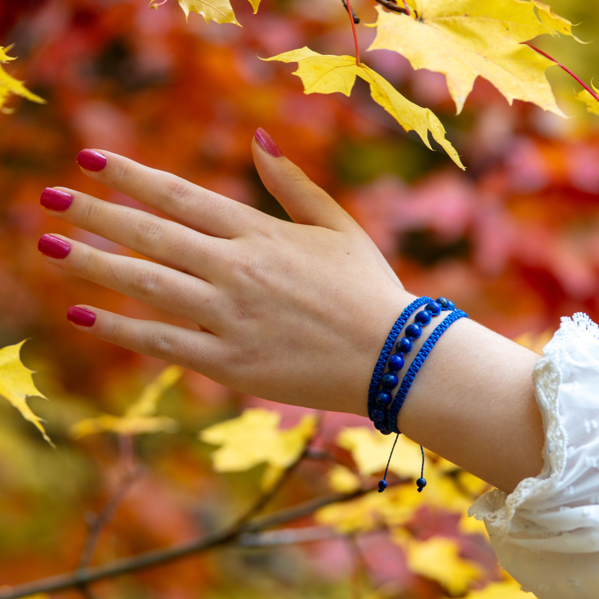 lapis lazuli earthy embrace bracelet