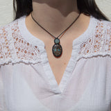 Larvikite & Aquamarine Mystic Duet Necklace