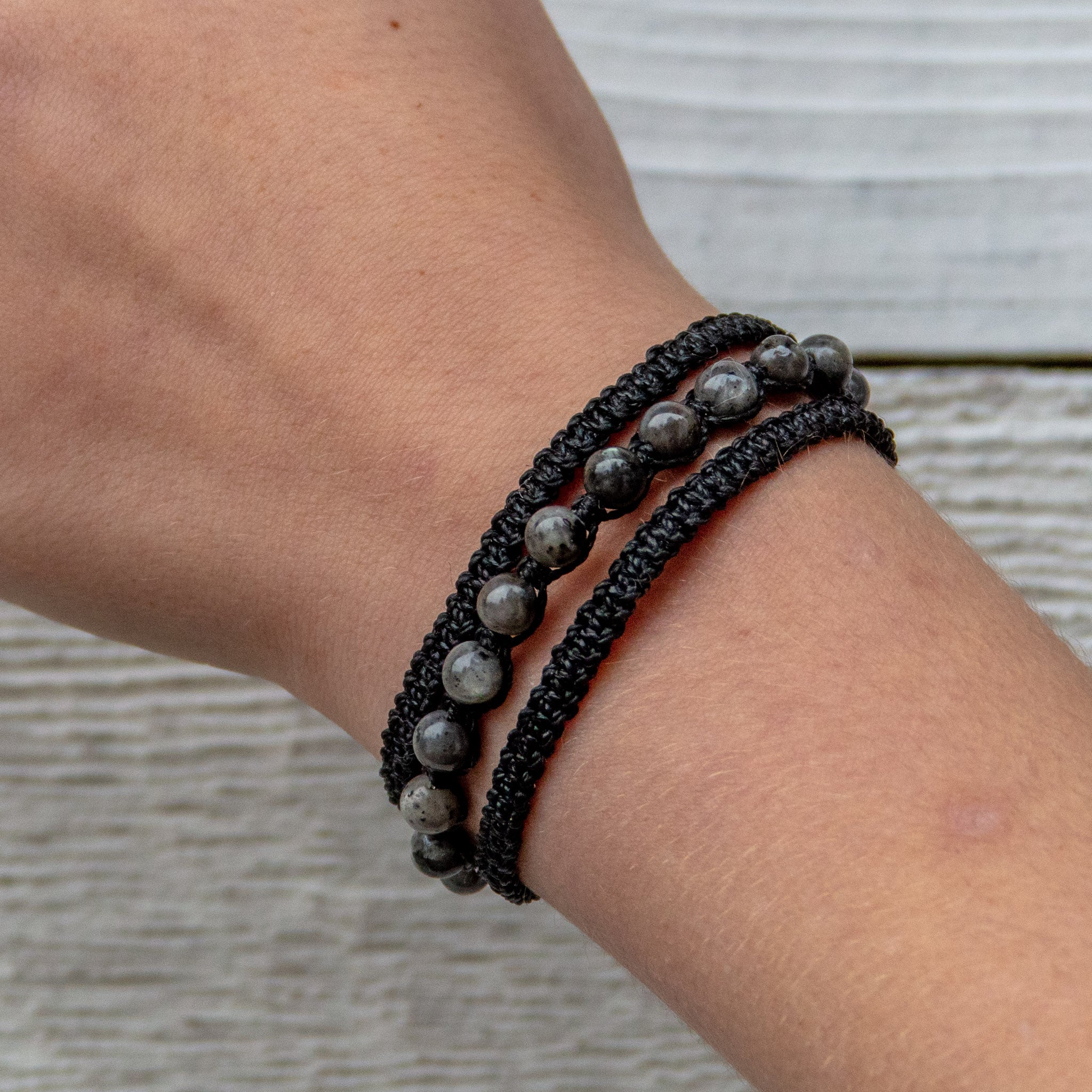 larvikite earthy embrace bracelet