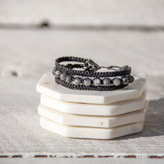 larvikite earthy embrace bracelet
