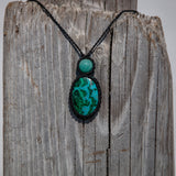 Malachite-Chrysocolla & Amazonite Mystic Duet Necklace