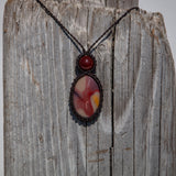 Mookaite & Carnelian Mystic Duet necklace