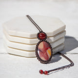 Mookaite & Carnelian Mystic Duet necklace