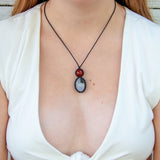 Rainbow Moonstone-Tourmaline & Carnelian Mystic Duet