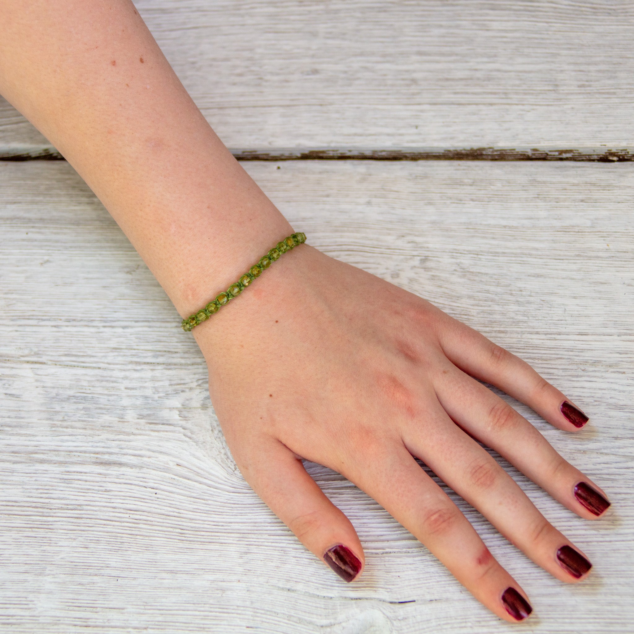 peridot bling bijou bracelet