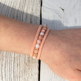 Pink Opal Earthy Embrace bracelet