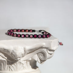 pink tourmaline beads bling bijou bracelet