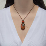 Polychrome Jasper & Red Jasper Mystic Duet necklace