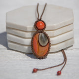 Polychrome Jasper & Red Jasper Mystic Duet necklace