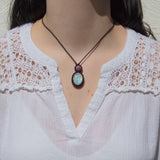 Rainbow Moonstone & Ruby Mystic Duet Necklace