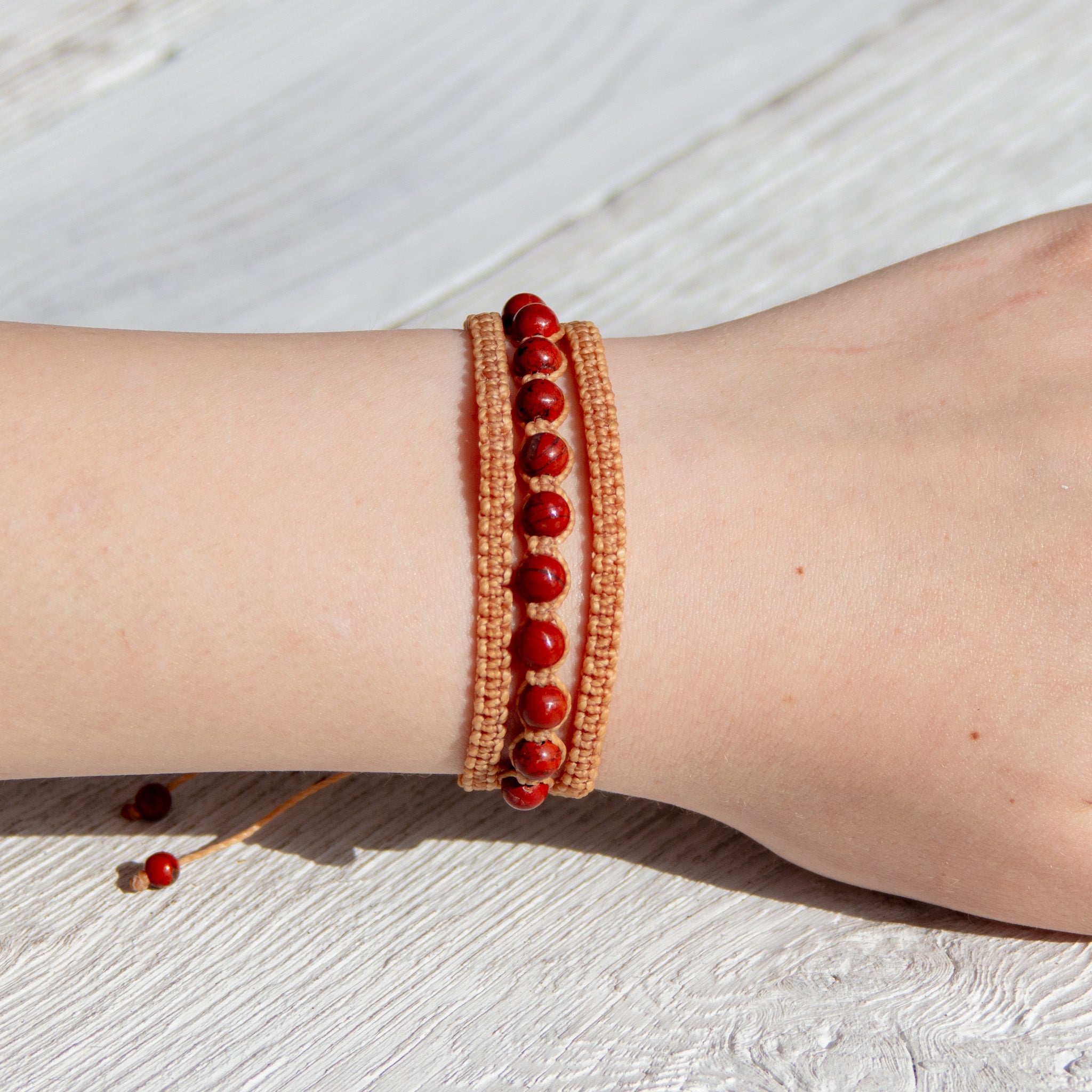 red jasper bracelet earthy embrace
