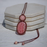 Rhodochrosite & Pink Opal Mystic Duet Necklace