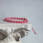 rose quartz beads bling bijou bracelet