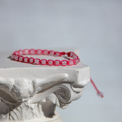 rose quartz beads bling bijou bracelet