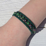 Ruby Zoisite Earthy Embrace bracelet