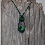 Ruby Zoisite & Burmese Jade Mystic Duet Necklace