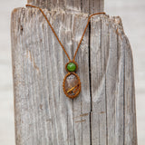 Rutilated Quartz & Canadian Jade Mystic Duet necklace