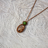 Rutilated Quartz & Canadian Jade Mystic Duet necklace
