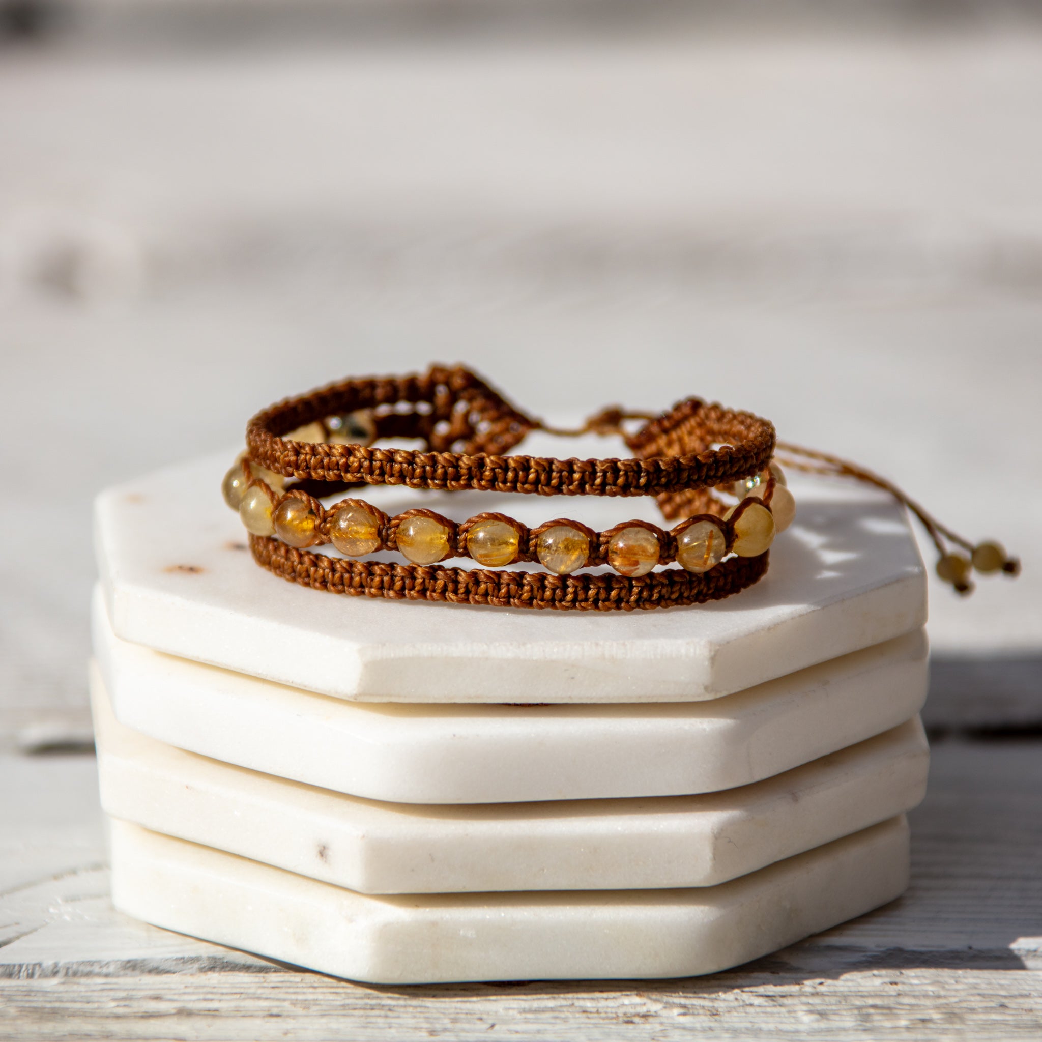 rutilated quartz earthy embrace bracelet