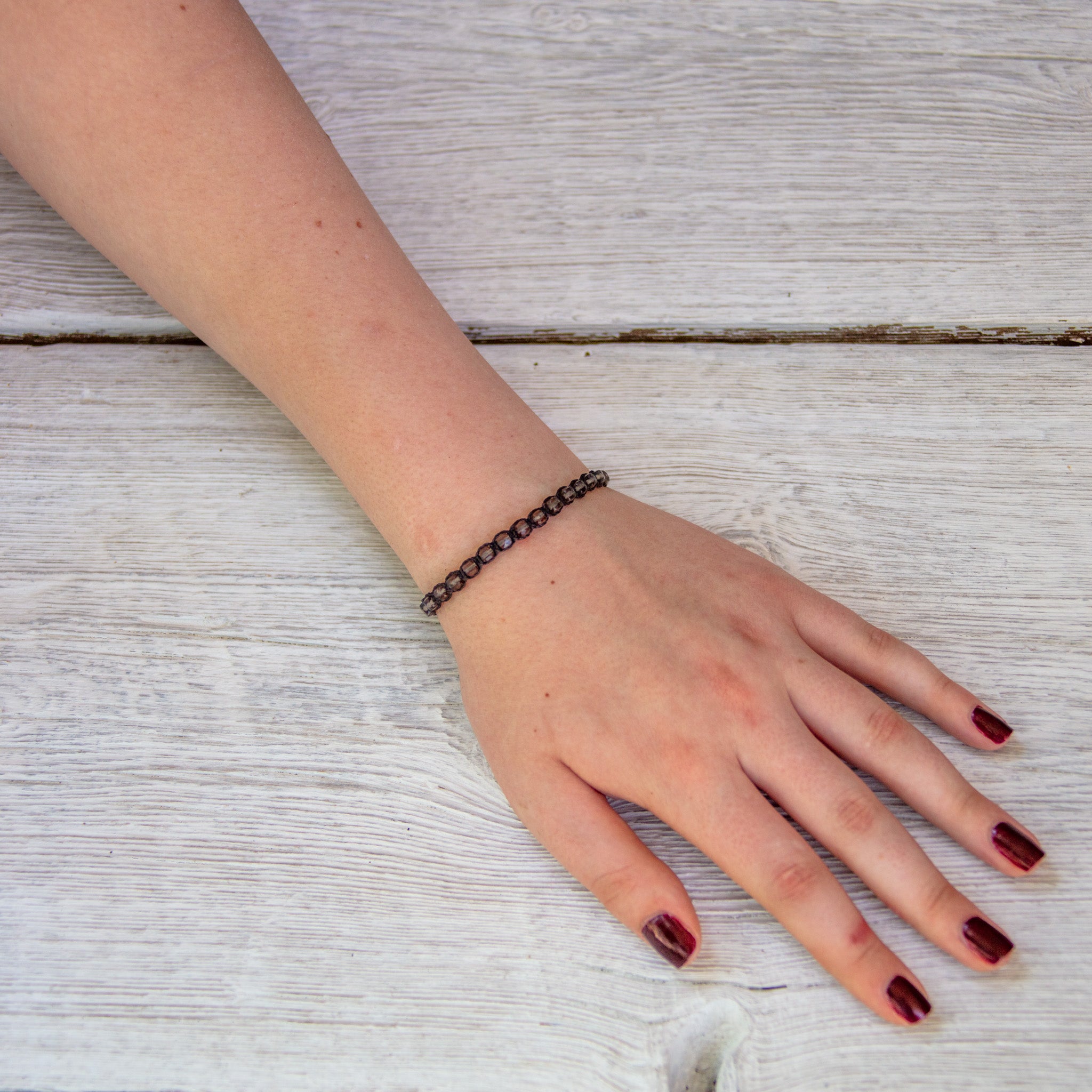 smoky quartz bling bijou bracelet