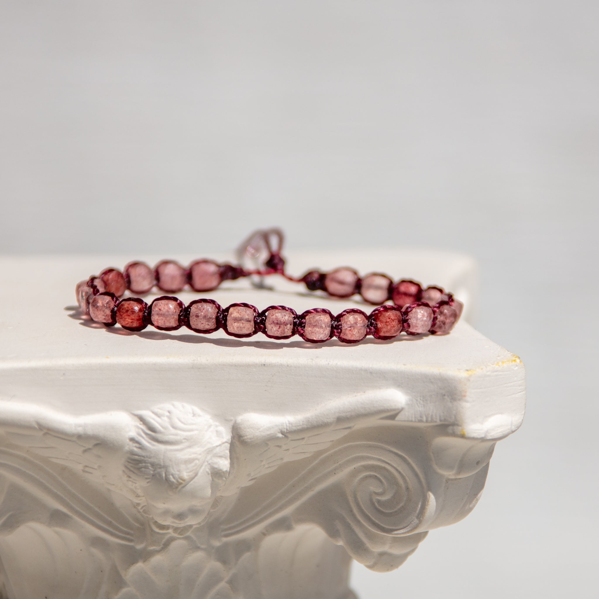 strawberry quartz bling bijou bracelet
