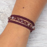 Strawberry Quartz Earthy Embrace bracelet