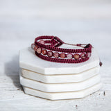 strawberry quartz earthy embrace bracelet