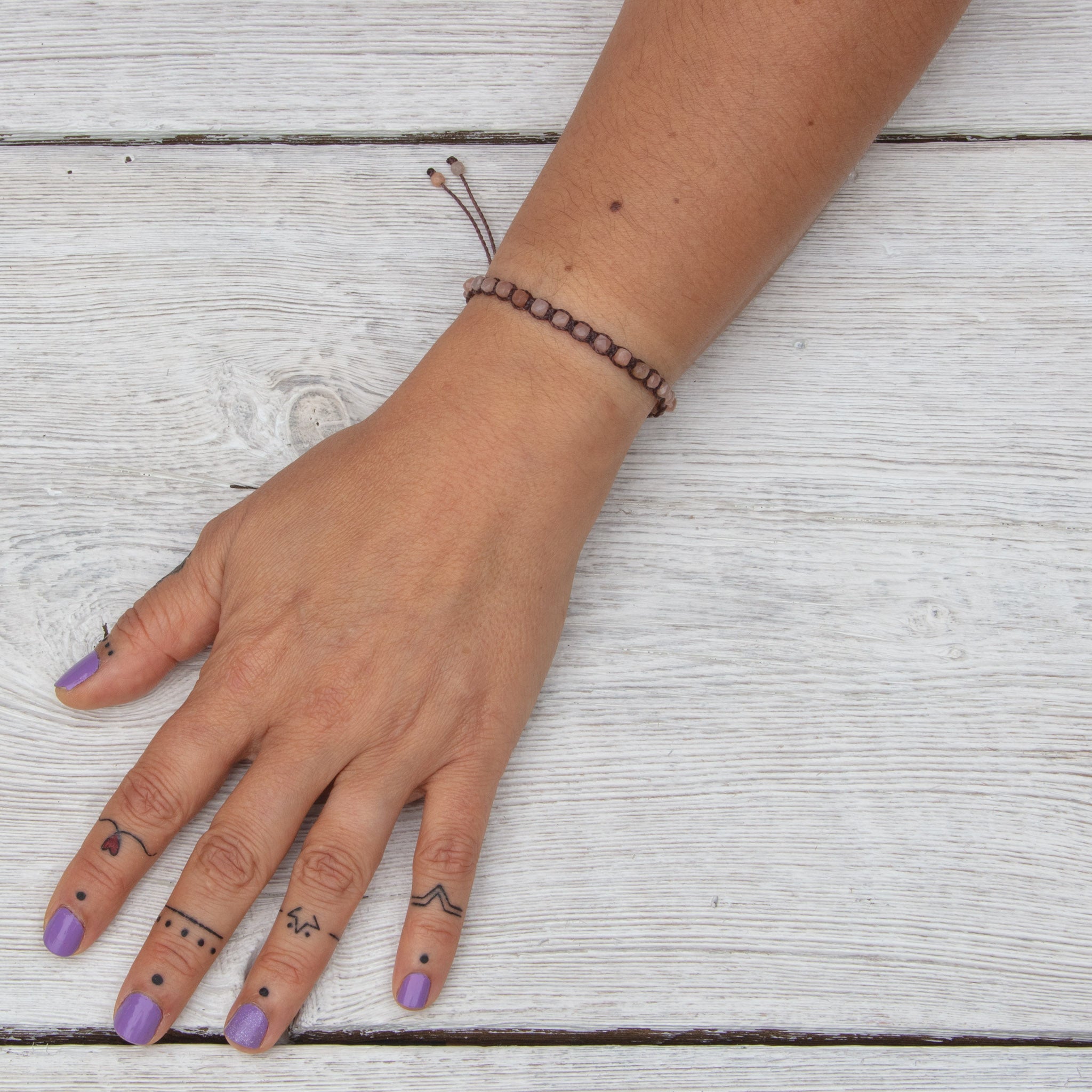 confetti sunstone beads bling bijou bracelet
