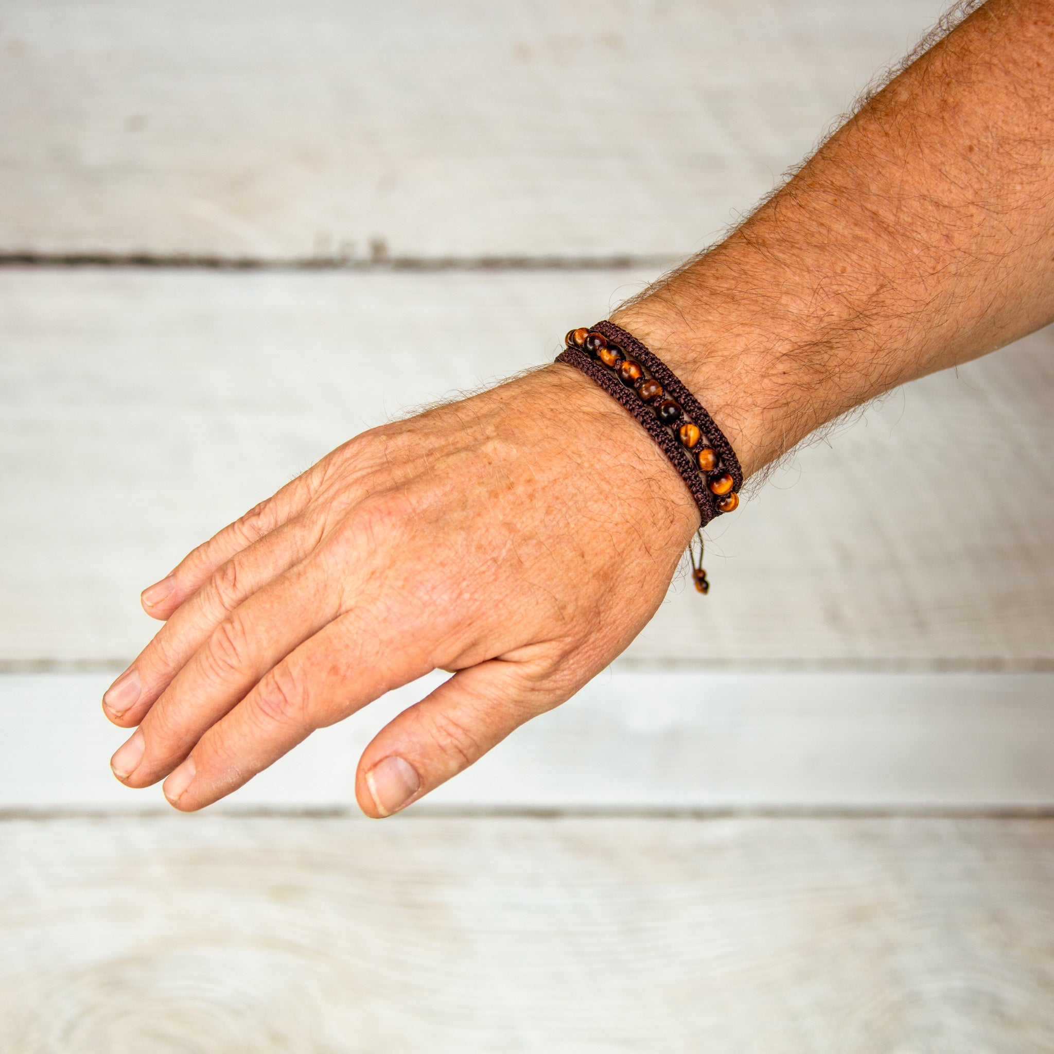tigers eye brown earthy embrace bracelet
