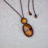 Tiger's Eye & Rutilated Quartz Mystic Duet necklace